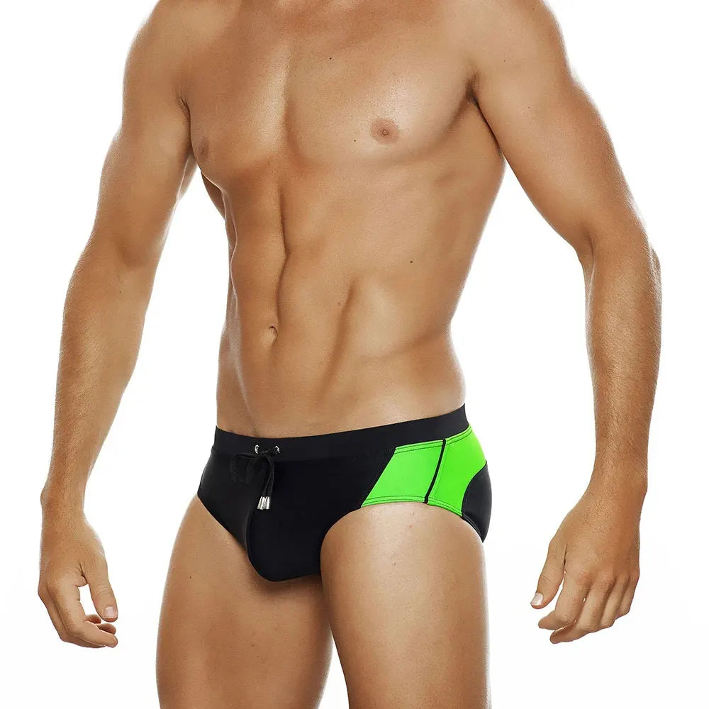 Push-Up Pad Enlarge Pouch Swimwear Colorful Padded Mens Swimming Briefs Swim Surf Beach Shorts Boxers Trunks The Clothing Company Sydney