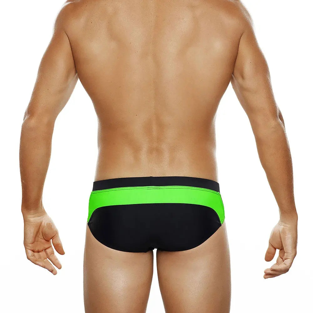 Push-Up Pad Enlarge Pouch Swimwear Colorful Padded Mens Swimming Briefs Swim Surf Beach Shorts Boxers Trunks The Clothing Company Sydney