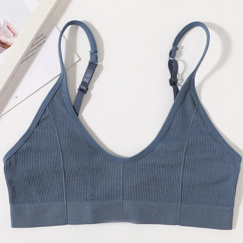 Seamless Tube Tops Bras U-shaped Back Lingerie Bralette Adjust Strap Bandeau Bra Ribbed Sports Underwear The Clothing Company Sydney