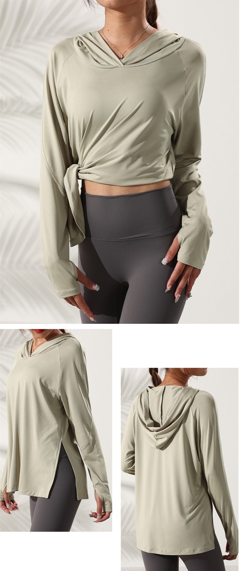 Hooded Training Running T-shirt Loose Fitness Clothing Gym Breathable Quick-dry Long Sleeved Yoga shirt Top The Clothing Company Sydney