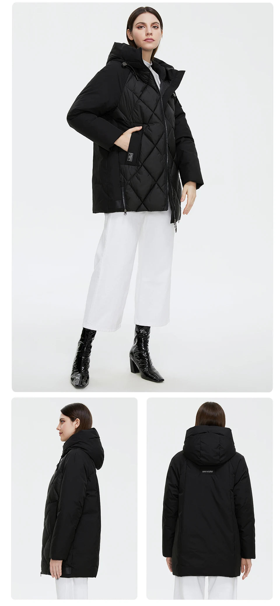 Winter Jacket Women's Collection Warm Jacket Mid-length Coats Parka - The Clothing Company Sydney