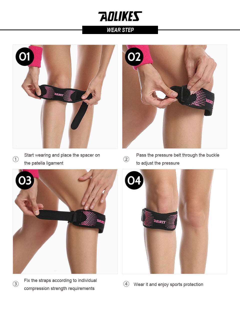 1 Piece Adjustable Knee Pad Knee Pain Relief Patella Stabilizer Brace Support for Hiking Soccer Basketball Running  Sport The Clothing Company Sydney