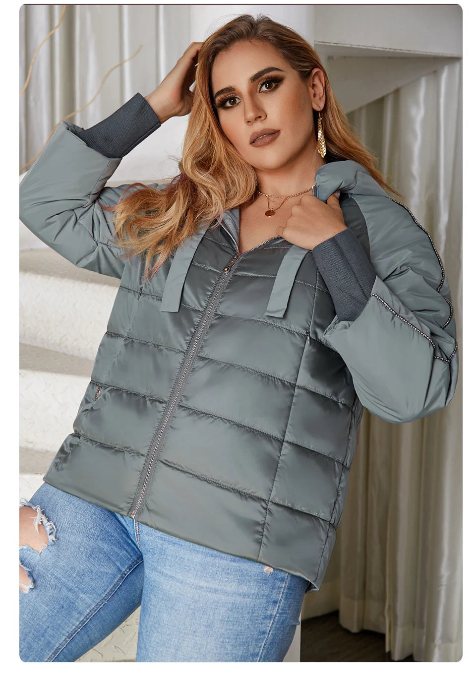 Women's Autumn coat Outwear trend Jacket Short Parkas Padded casual Warm Plus size Jacket - The Clothing Company Sydney