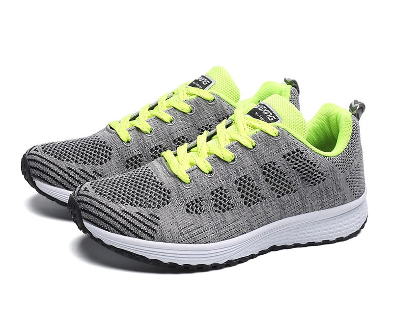 Women Casual Shoes Fashion Breathable Walking Mesh Flat Shoes Sneakers Women 2021 Gym Vulcanized Shoes White Female Footwear The Clothing Company Sydney