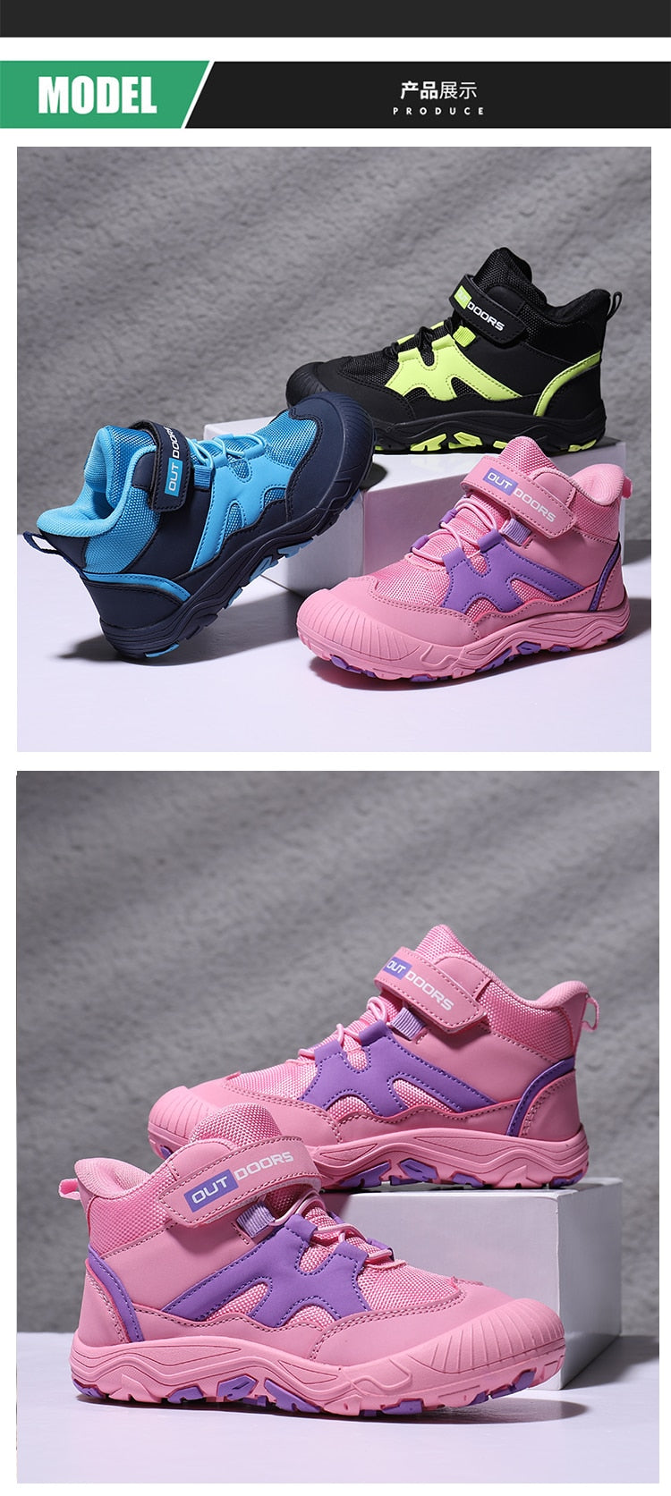 Autumn Hiking Shoes Kids Outdoor Sneakers Boys Girls Ankle Trekking Shoes Children Winter Hiking Boots Breathable Anti-Slip Shoe The Clothing Company Sydney