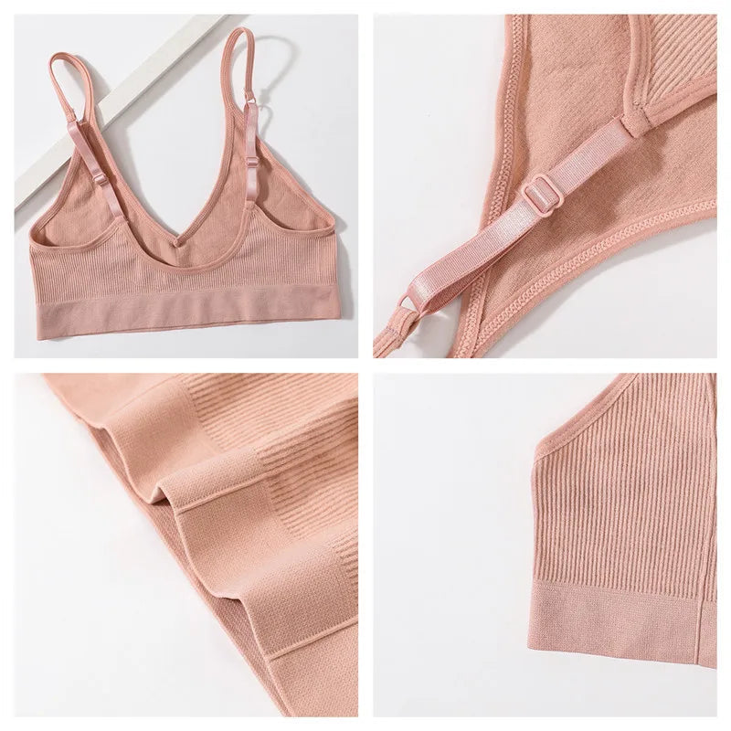 Seamless Tube Tops Bras U-shaped Back Lingerie Bralette Adjust Strap Bandeau Bra Ribbed Sports Underwear The Clothing Company Sydney