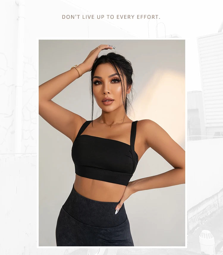 Shockproof Sports Bra Women's Vest Style Removable Padding Running Training Fitness Clothing Yoga Top - The Clothing Company Sydney