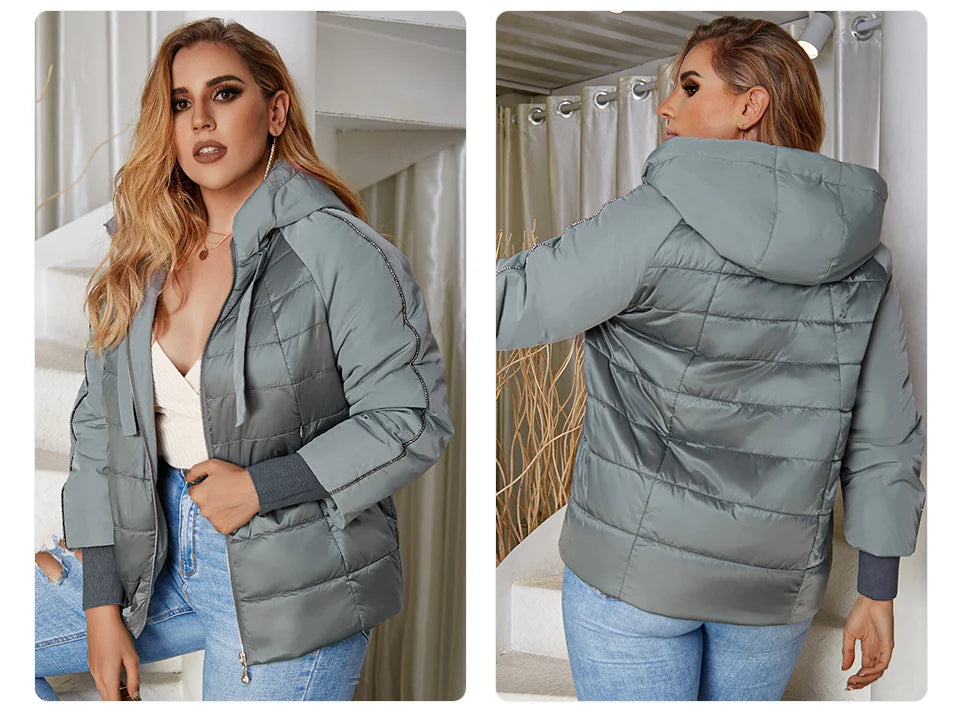 Women's Autumn coat Outwear trend Jacket Short Parkas Padded casual Warm Plus size Jacket - The Clothing Company Sydney