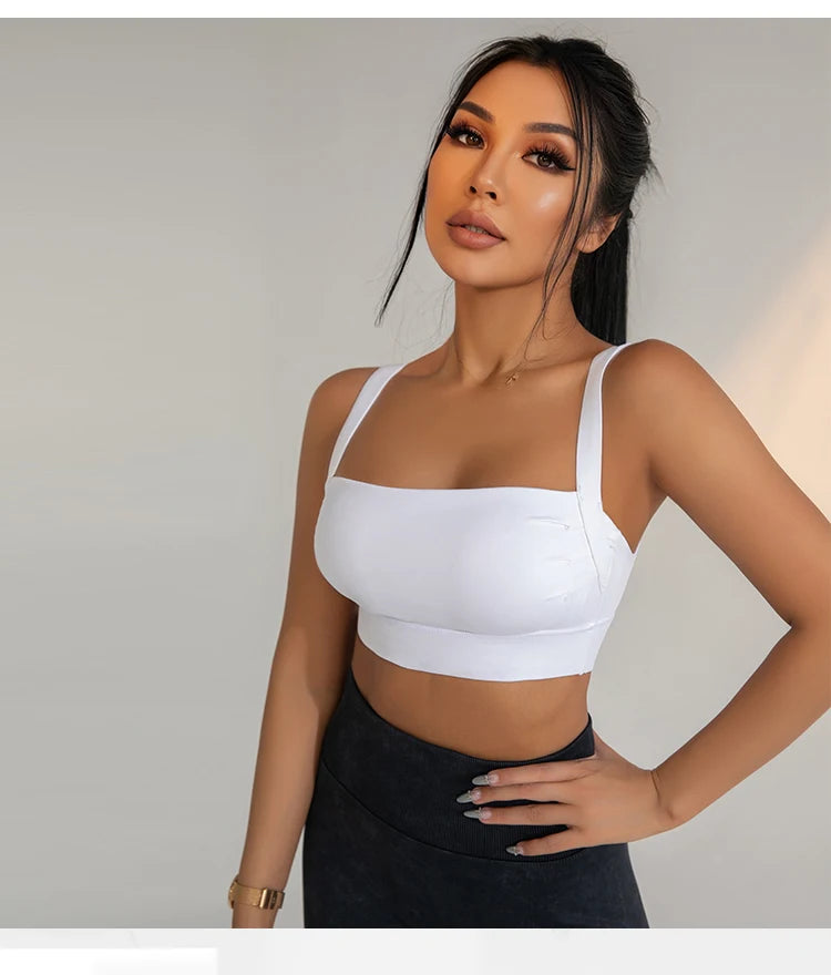 Shockproof Sports Bra Women's Vest Style Removable Padding Running Training Fitness Clothing Yoga Top - The Clothing Company Sydney