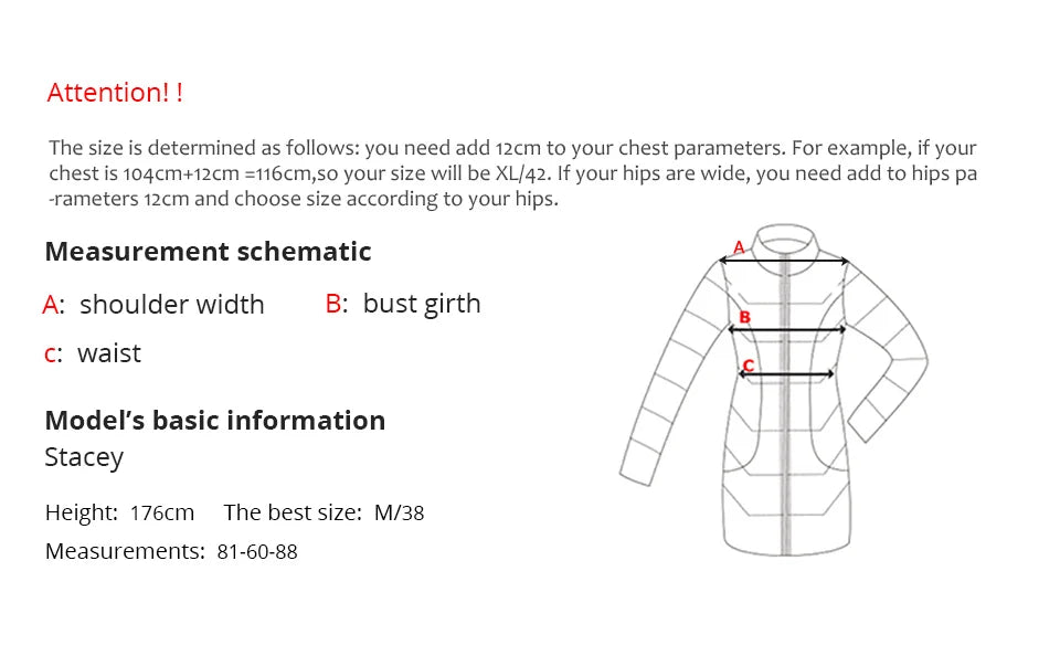 Women's winter Coat Casual Parkas Hooded Coats Plus Size Jacket - The Clothing Company Sydney