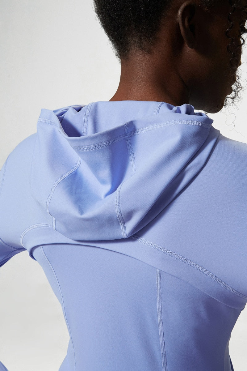 2 Piece Women's Hooded Jacket Long Sleeve With Thumb Holes Workout Yoga Shirt Outdoor Running Coat Gym Sweatshirt The Clothing Company Sydney