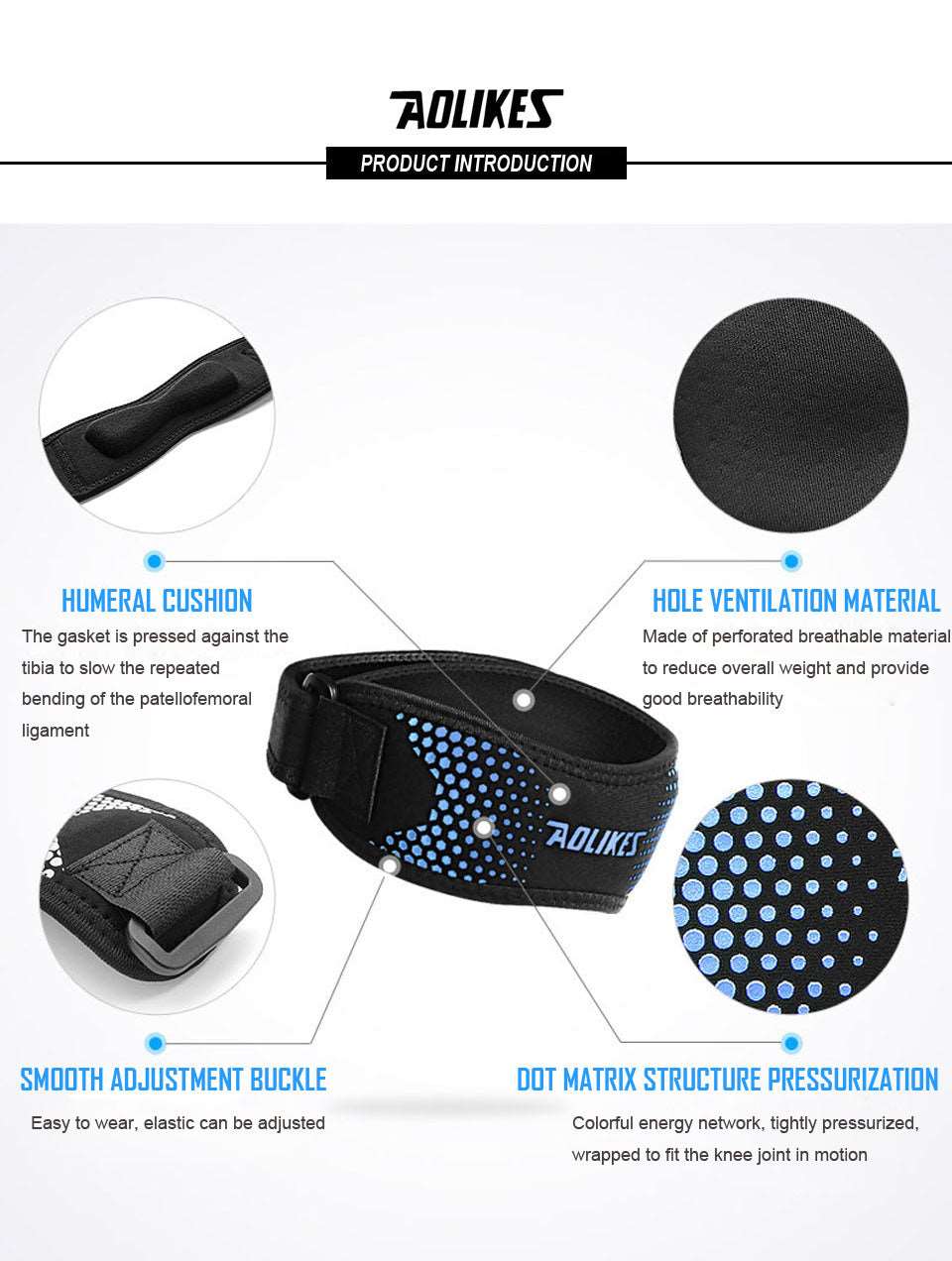 1 Piece Adjustable Knee Pad Knee Pain Relief Patella Stabilizer Brace Support for Hiking Soccer Basketball Running  Sport The Clothing Company Sydney