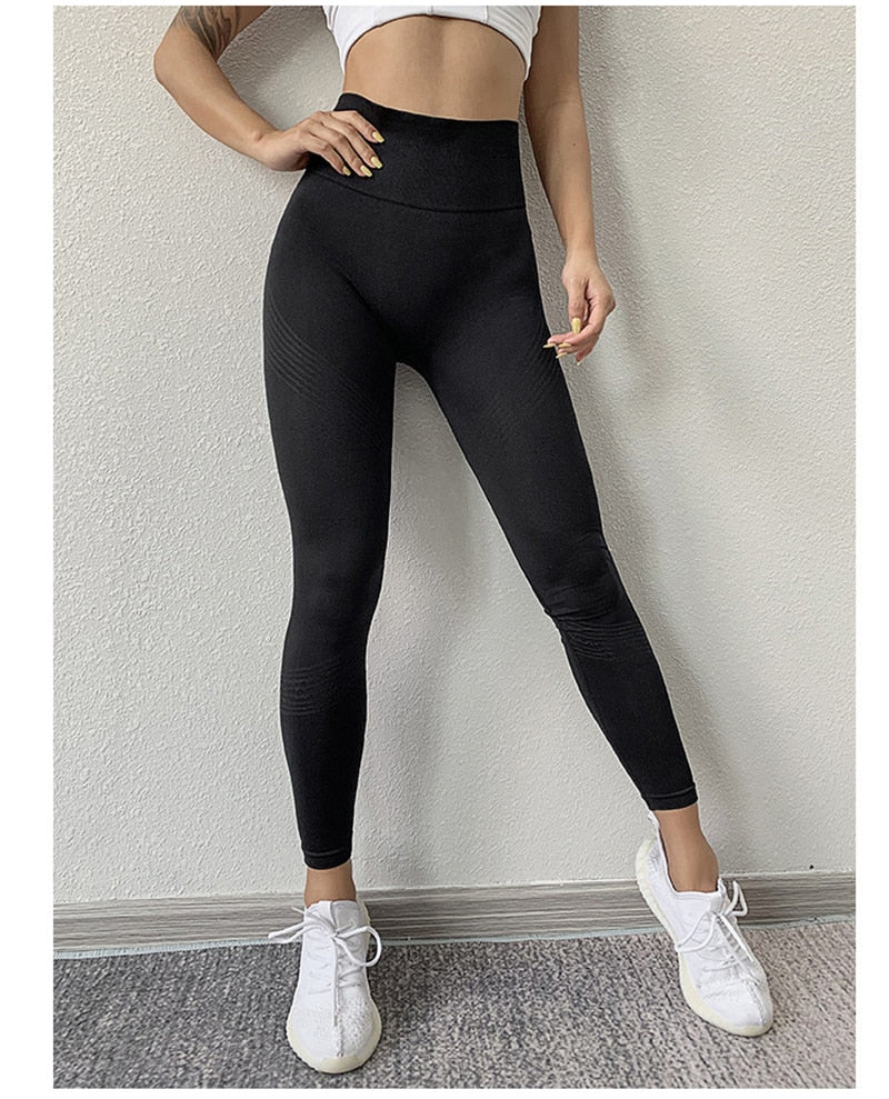 Yoga Seamless Leggings Gym Yoga Pants Women's High Waist Yoga Leggings Sports Fitness Clothing Sport Pants Sportswear The Clothing Company Sydney