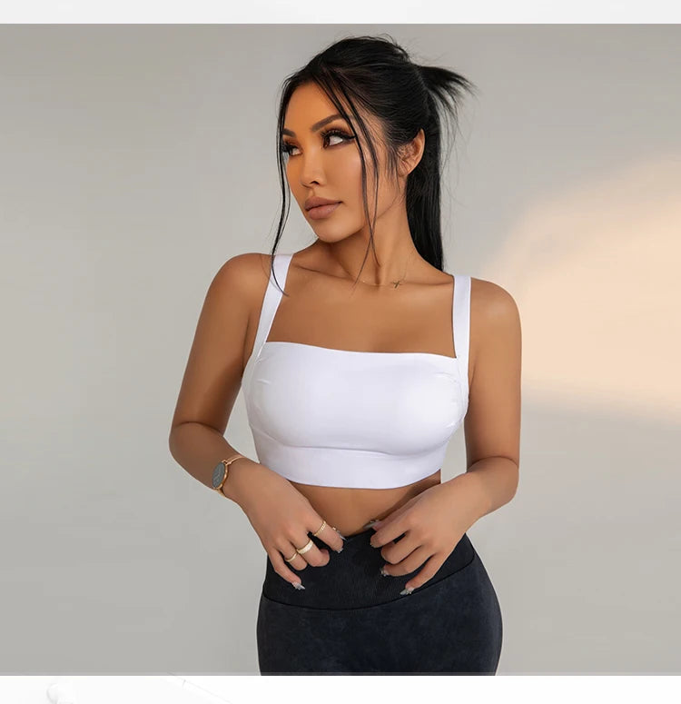 Shockproof Sports Bra Women's Vest Style Removable Padding Running Training Fitness Clothing Yoga Top - The Clothing Company Sydney