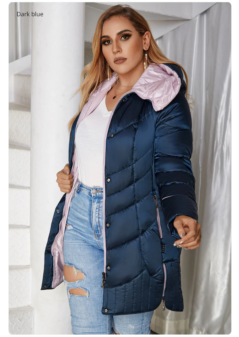 Women's winter Coat Casual Parkas Hooded Coats Plus Size Jacket - The Clothing Company Sydney
