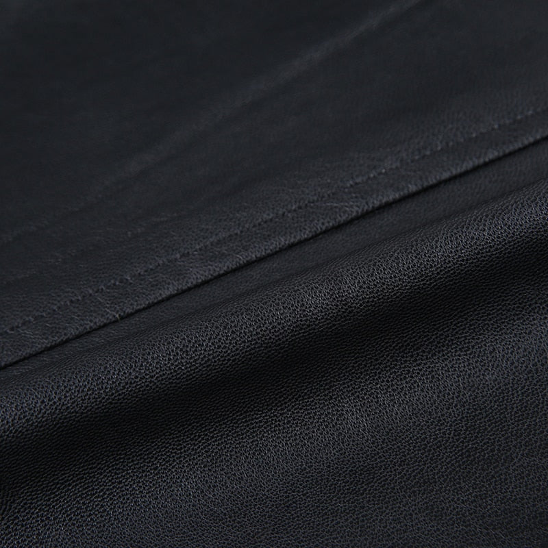 Street Motorcycle Faux Leather Jacket Women's Zipper Cropped Jacket Coat Outerwear Autumn Basic Jackets Ladies Jacket The Clothing Company Sydney