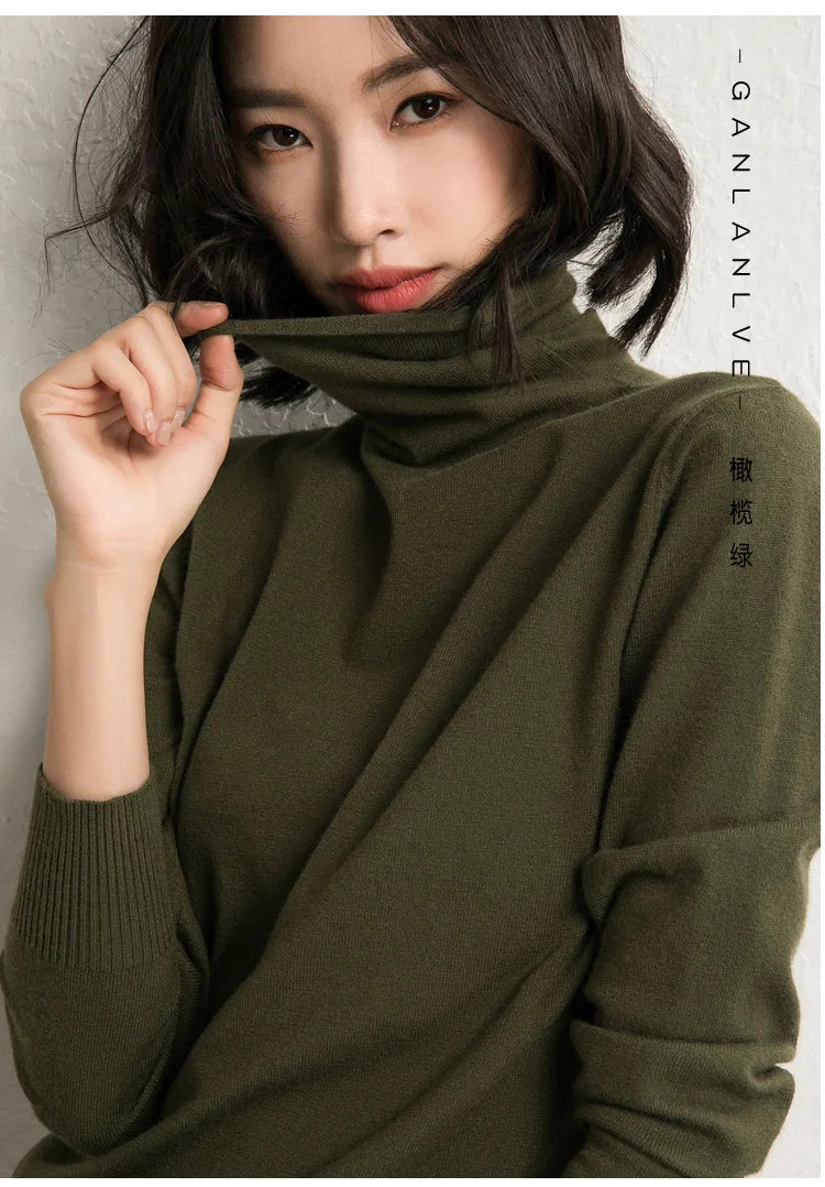 Autumn Winter Sweater Turtleneck Slim Fit Basic Pullovers Fashion Knit Tops Bottoming Women's Sweater Stretch Jumpers The Clothing Company Sydney