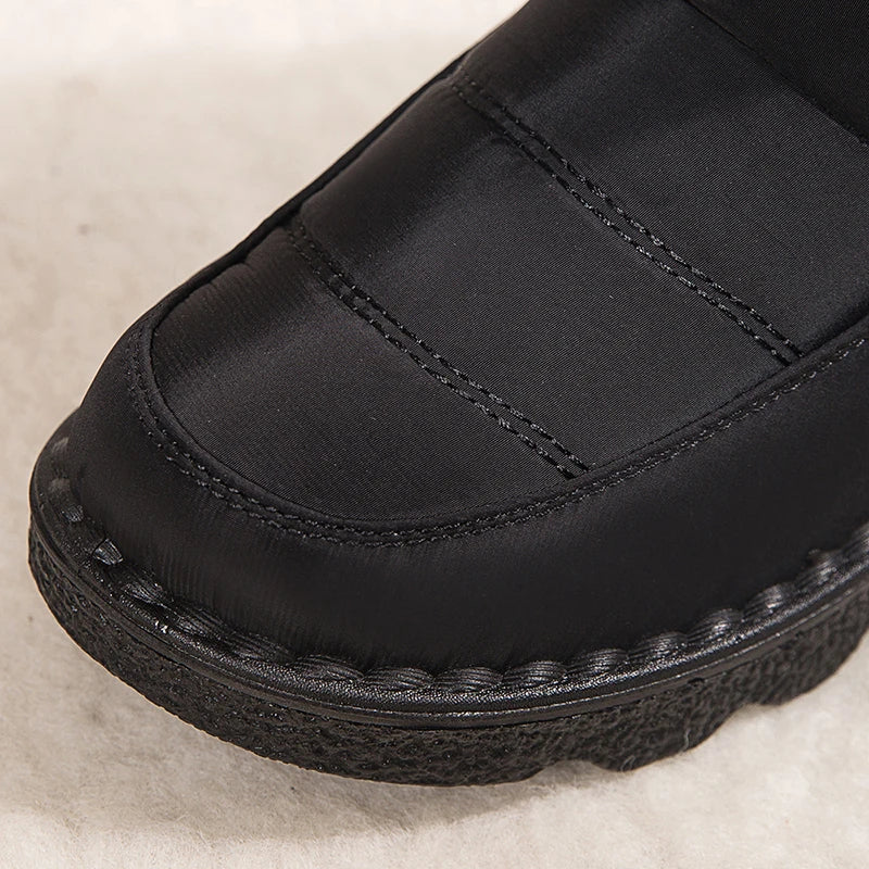Non Slip Waterproof Snow Boots Women's Thick Plush Winter Ankle Boots Cotton Padded Shoes - The Clothing Company Sydney