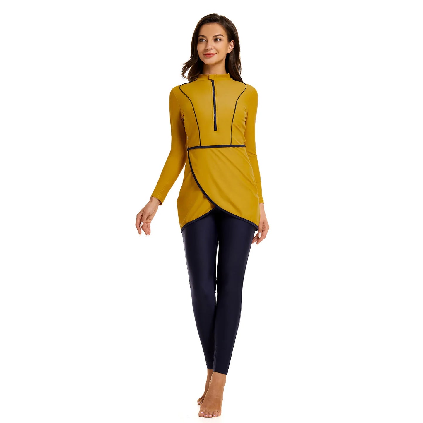 3 Piece Long Sleeve solid black Full Body Swimwear Women's Swimsuit The Clothing Company Sydney