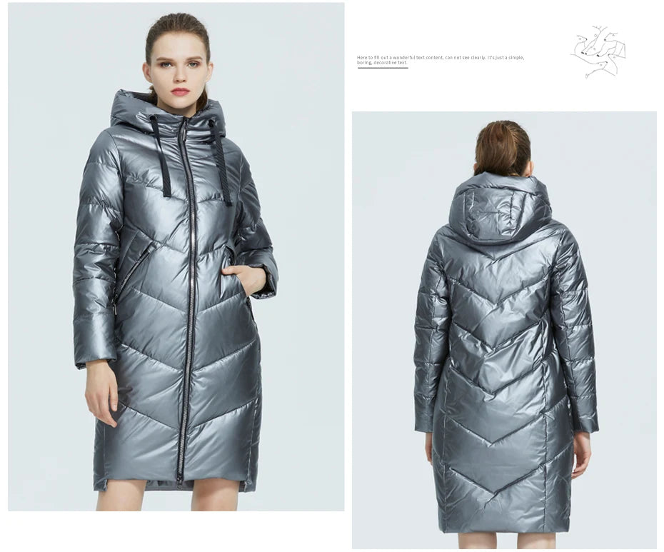 Women's Hooded Winter jacket fashion casual slim long warm cotton coat ladies parkas - The Clothing Company Sydney