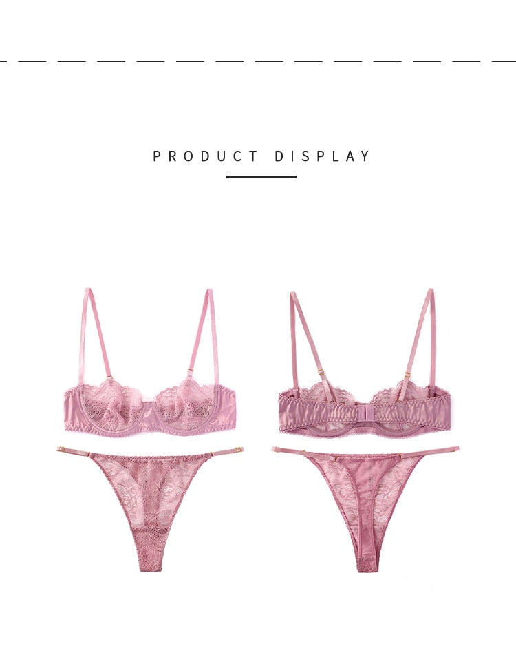 2 Piece Lingerie Underwear Set Sexy Lace Brassiere Underwear Lace Bra Panties G-String Bra & Brief Sets The Clothing Company Sydney