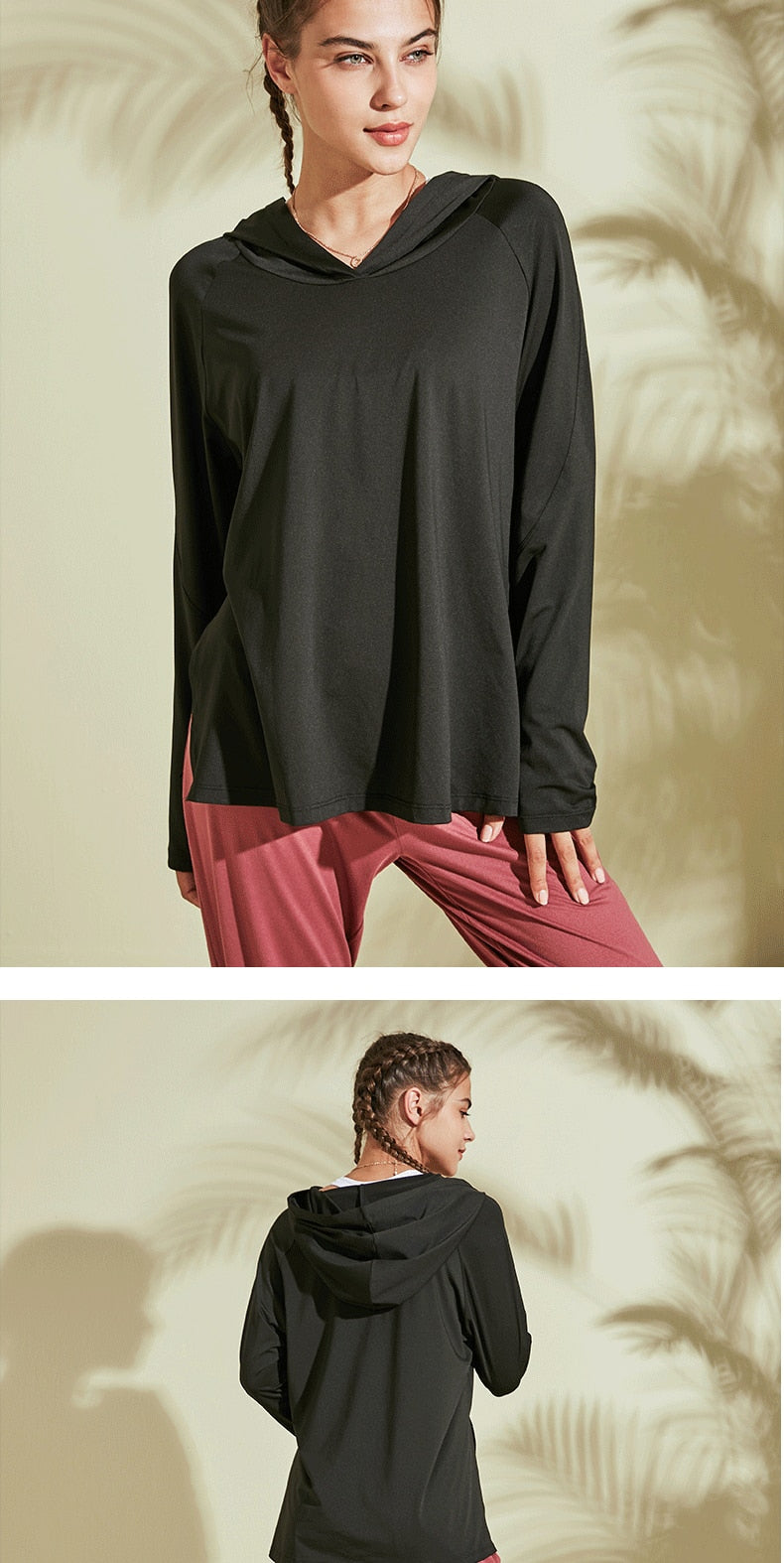 Hooded Training Running T-shirt Loose Fitness Clothing Gym Breathable Quick-dry Long Sleeved Yoga shirt Top The Clothing Company Sydney