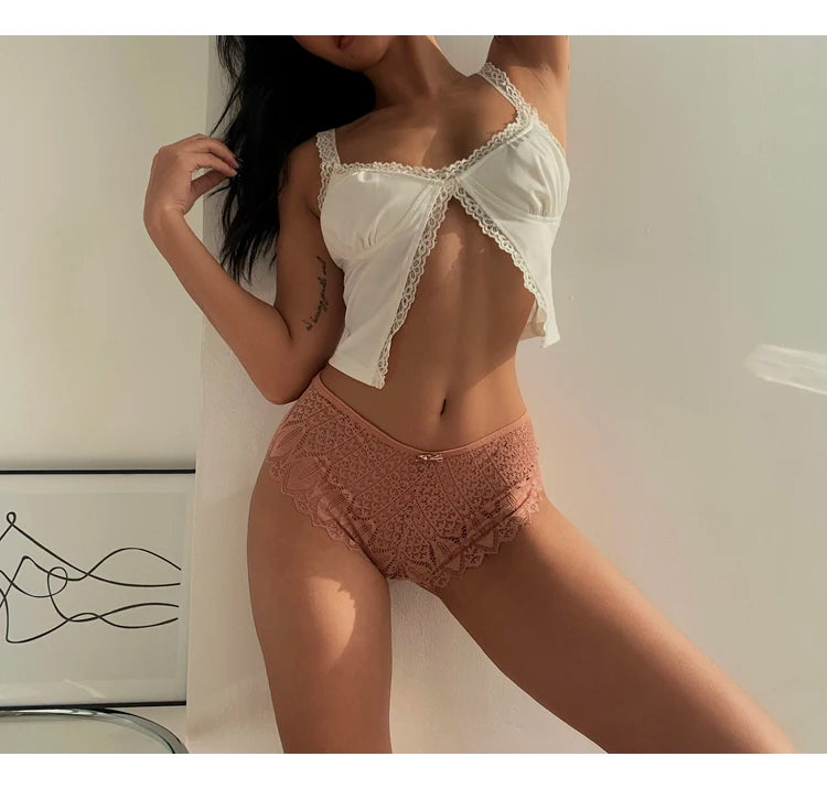 Women's Panties Lace Underwear Sexy Low-Waist Briefs Hollow Out G String Underpants Lingerie The Clothing Company Sydney