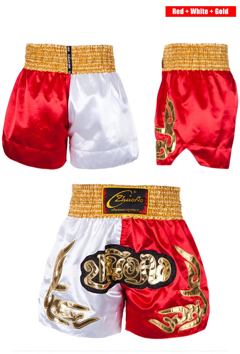 Thai Boxing Shorts Muay Thai Fightwear Men Women Boy Girl Kids Muaythai Grappling Kickboxing Match Training Uniform MMA Boxer Pants The Clothing Company Sydney