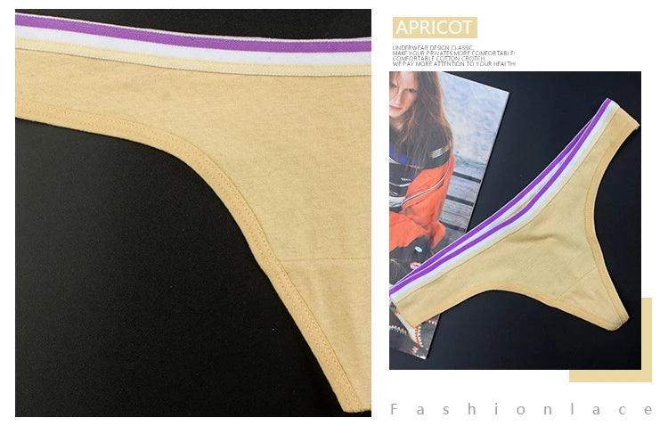 Sports Style Low Waist Thong  No Trace Cotton T Panties  G String Bikini Underwear - The Clothing Company Sydney