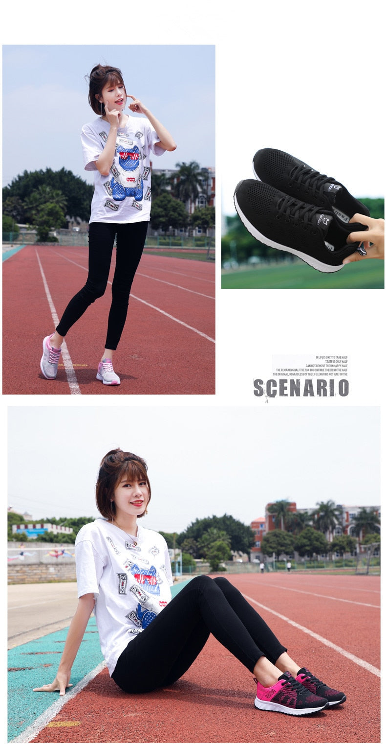 Women's Sport Shoes Sneakers Woman Running Shoes Breathable Antislip Light Flats The Clothing Company Sydney