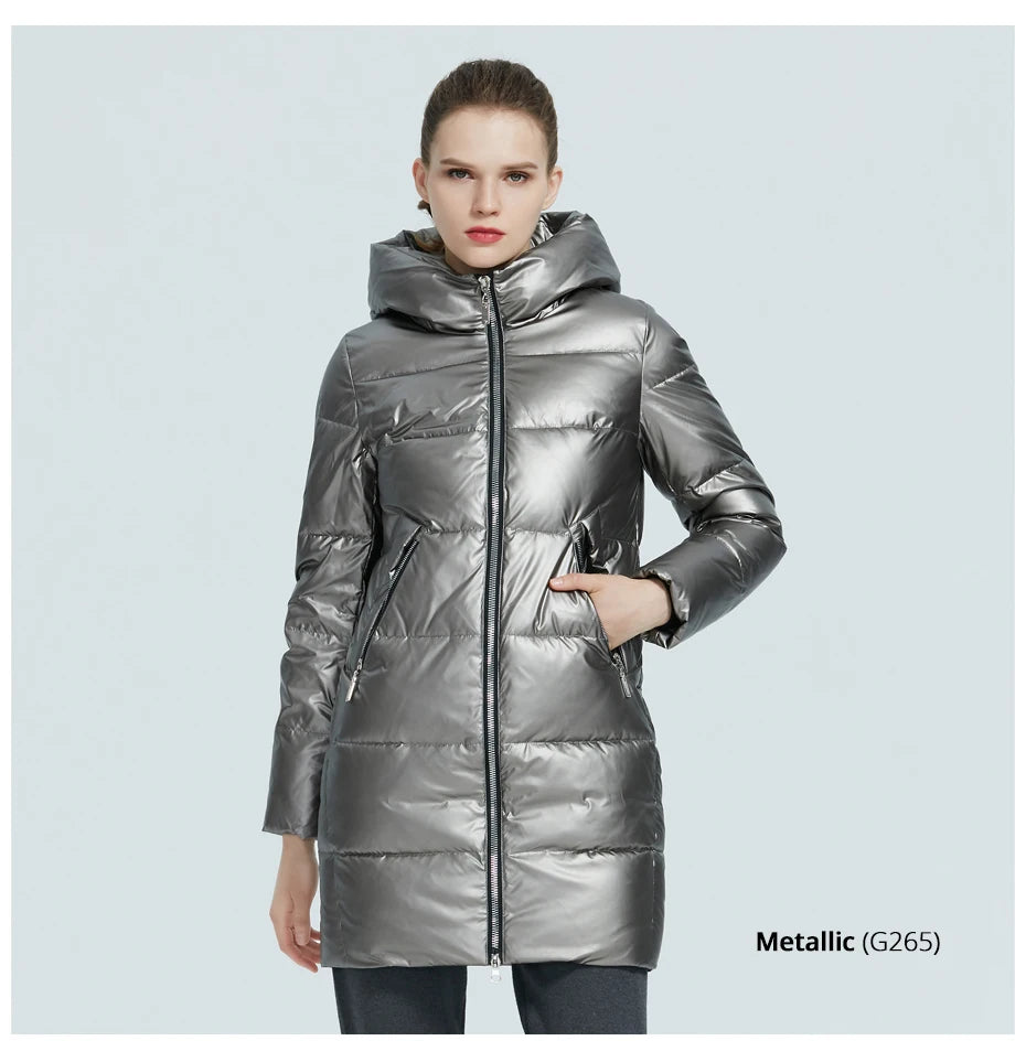 Women's Hooded Winter jacket fashion casual slim long warm cotton coat ladies parkas - The Clothing Company Sydney