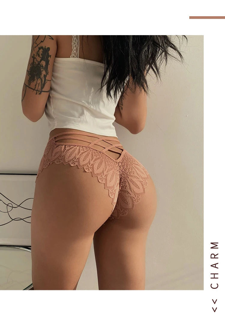 Women's Panties Lace Underwear Sexy Low-Waist Briefs Hollow Out G String Underpants Lingerie The Clothing Company Sydney