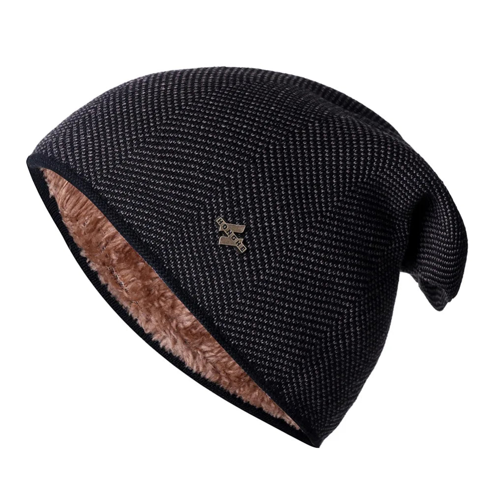 Unisex Warm Winter Hat Fashion Men & Women Thick Knitted Hat Outdoor Sports Ski Beanie Hats - The Clothing Company Sydney