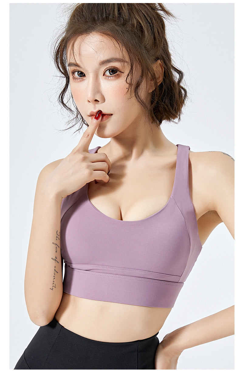 Women's Sports Bra Yoga Underwear Fixed Chest Pad Crop Tops Gym Sports Bras Shockproof Fitness Push Up Workout Bralette The Clothing Company Sydney