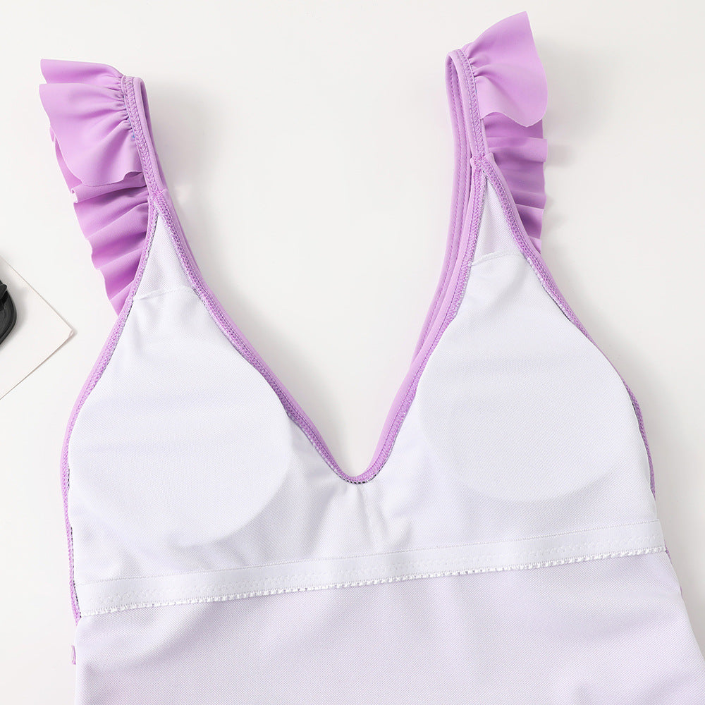 High Cut Ruffled Female Swimwear One Piece Swimsuit Women Backless Monokini Bather Bathing suit Swim Bodysuit The Clothing Company Sydney