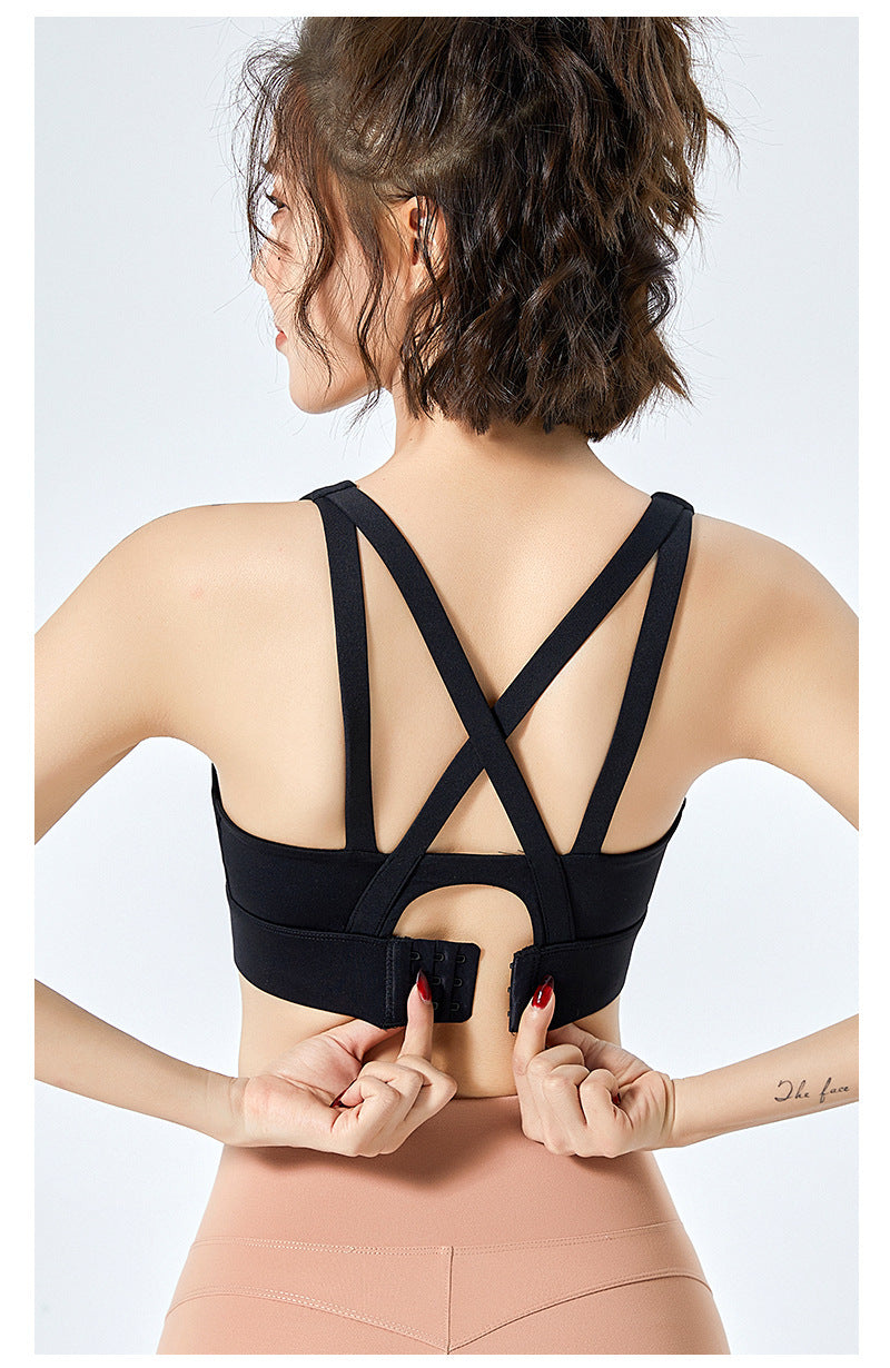 Women's Sports Bra Yoga Underwear Fixed Chest Pad Crop Tops Gym Sports Bras Shockproof Fitness Push Up Workout Bralette The Clothing Company Sydney