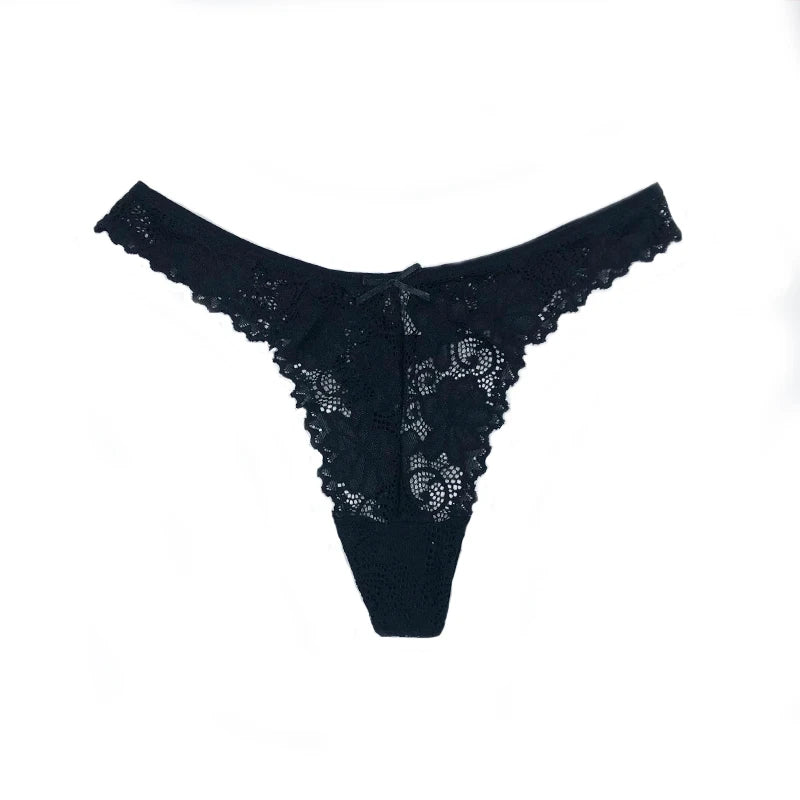 Lace Thong Women's Lace Low Waist Panties Transparent Underwear Ladies Briefs Panty Underwear Lingerie - The Clothing Company Sydney