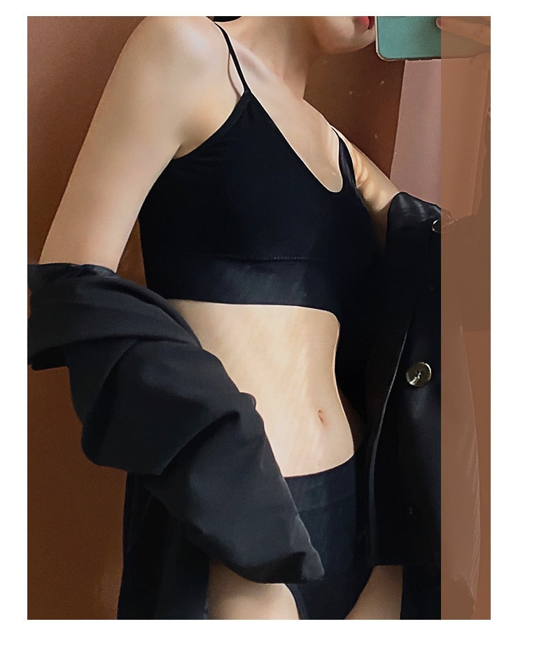 2 Piece French Soft Padded Top Ladies Set Seamless Bra Thong Low Waist Panties Wireless Backless Bralette Underwear The Clothing Company Sydney