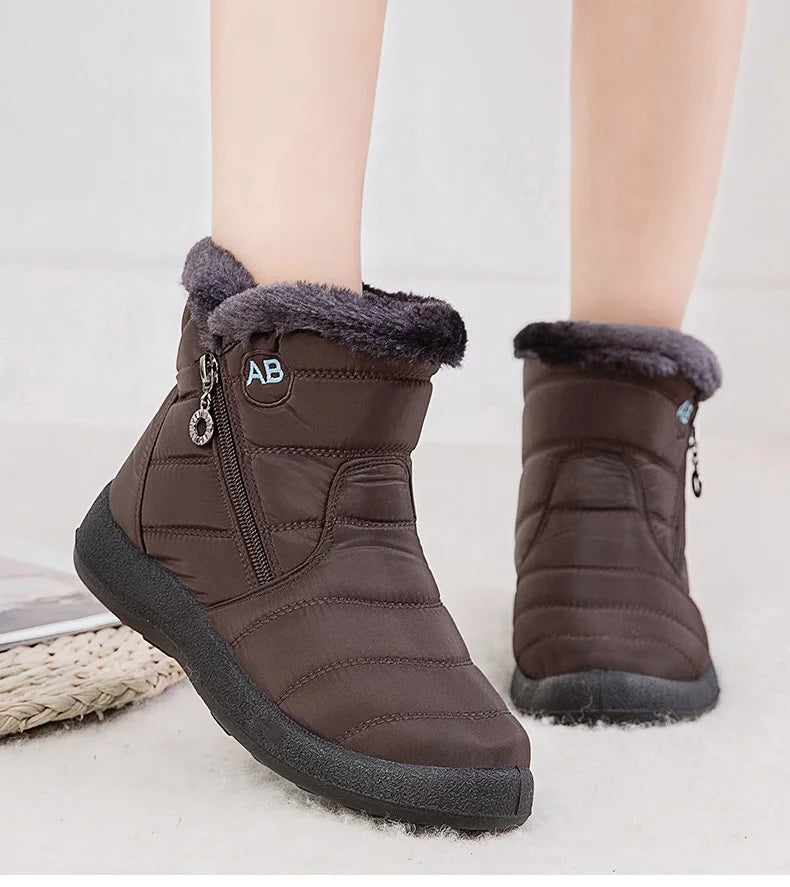 Women's Winter Ankle Boots Snow Low Heels Winter Footwear The Clothing Company Sydney