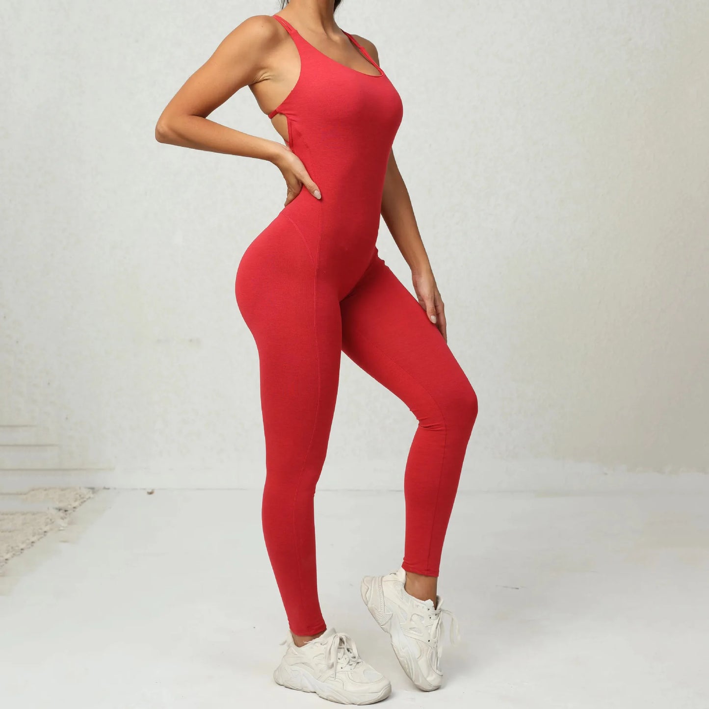 One Piece Backless Bodycon Scrunch Jumpsuit Women Dance Fitness Overalls Push Up Sleeveless Yoga Sport Jump Suit The Clothing Company Sydney