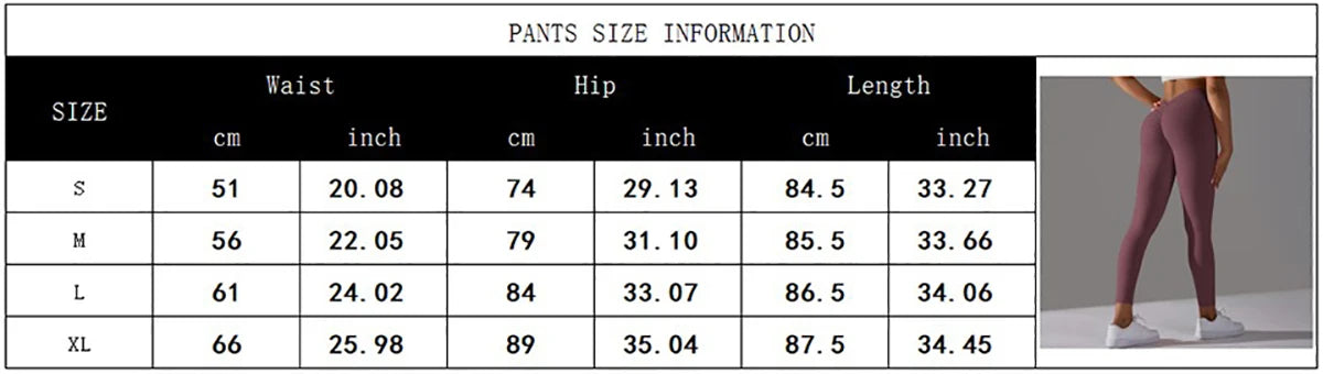 V Shape Waist Push Up Women's Fitness Yoga Pants Workout Tights Gym Leggings - The Clothing Company Sydney