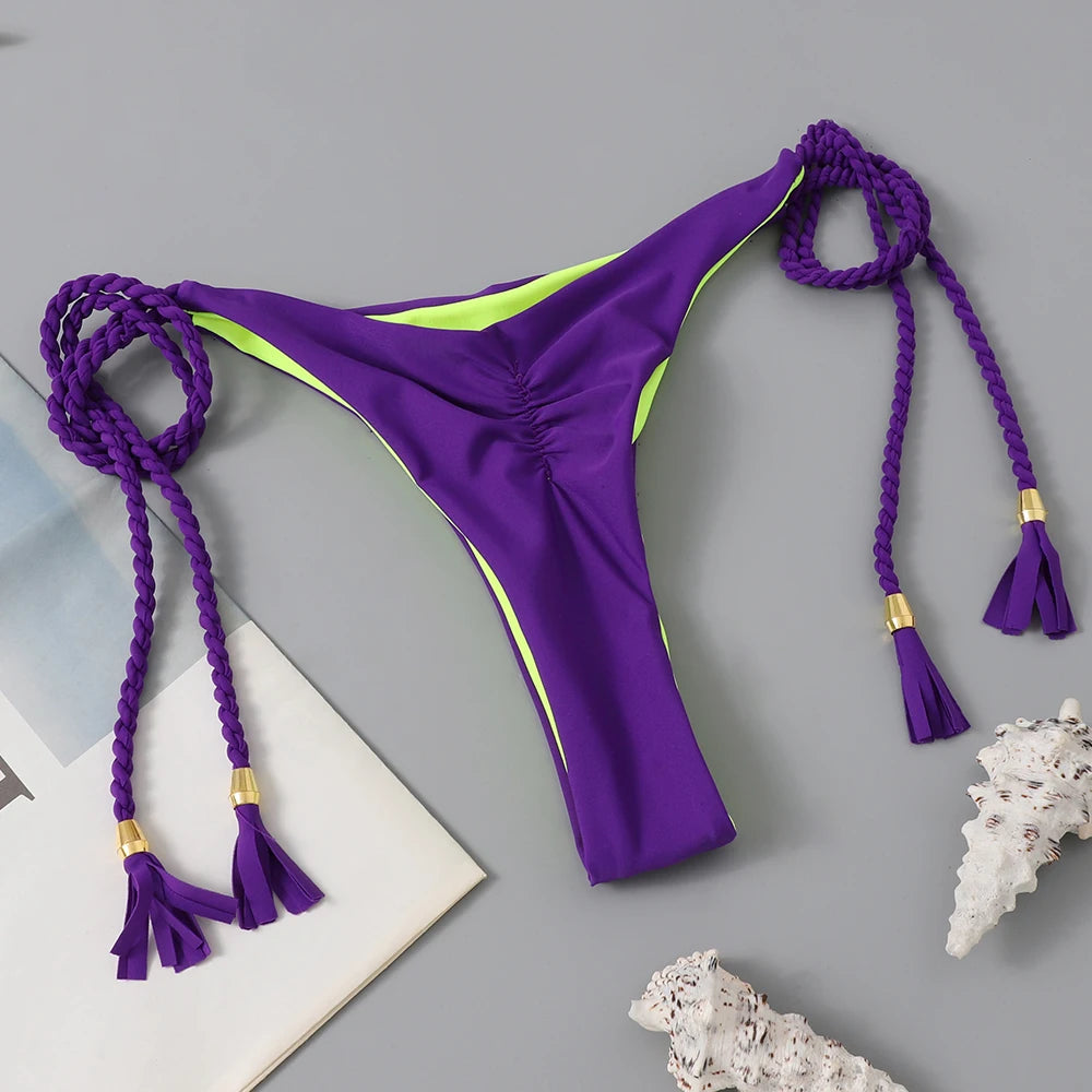 2 Piece Triangle String Bikini Swimsuit Tie Side Thong Swimwear Female Bathing Swimming Suit Summer Beachwear The Clothing Company Sydney