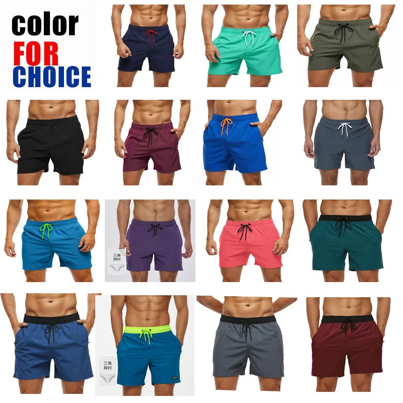 Men's Summer Swimming Board Shorts Sport Breathable Elastic Waist Mesh Liner With Pocket Shorts Swim Trunks The Clothing Company Sydney