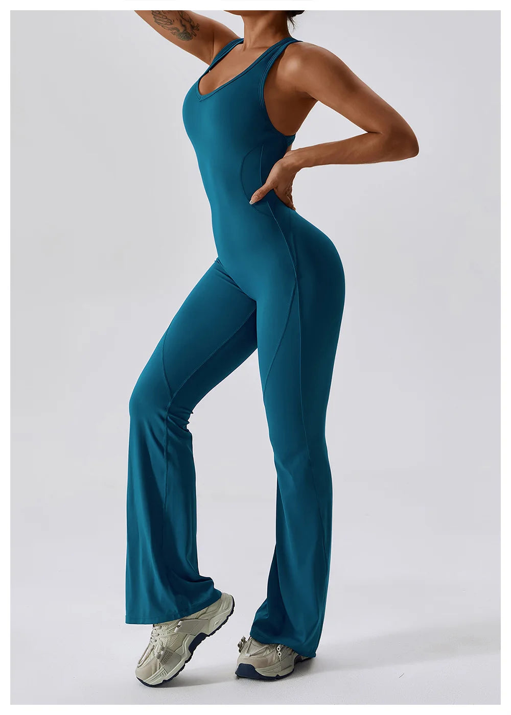 One Piece Yoga Jumpsuit Outfit Fitness Bodysuit Workout Clothes Sportwear Women's Buttock lifting Set Activewear The Clothing Company Sydney