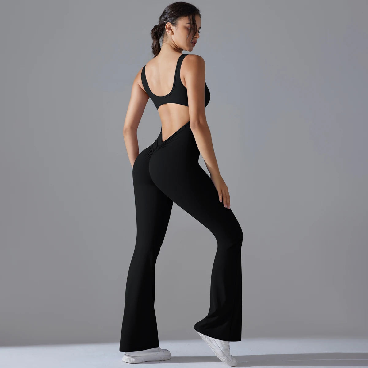 V Back Jumpsuit Gym Set Women Training Yoga Suit Sportswear Sports Fitness Rompers Stretch Workout Bodysuits The Clothing Company Sydney