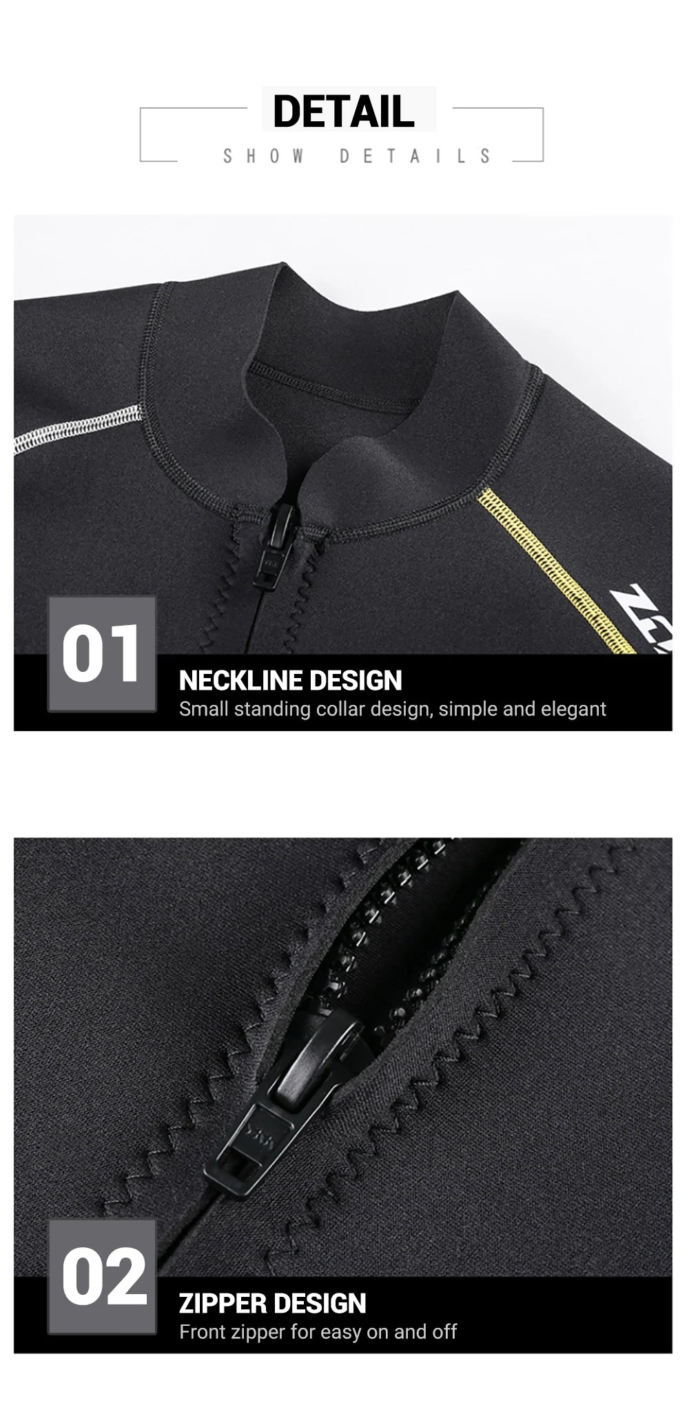 Men's Wetsuit Neoprene Scuba Diving Suit One-piece Zipper Thickened Warm Spearfishing Swimwear Kayak Surfing Swimsuit - The Clothing Company Sydney