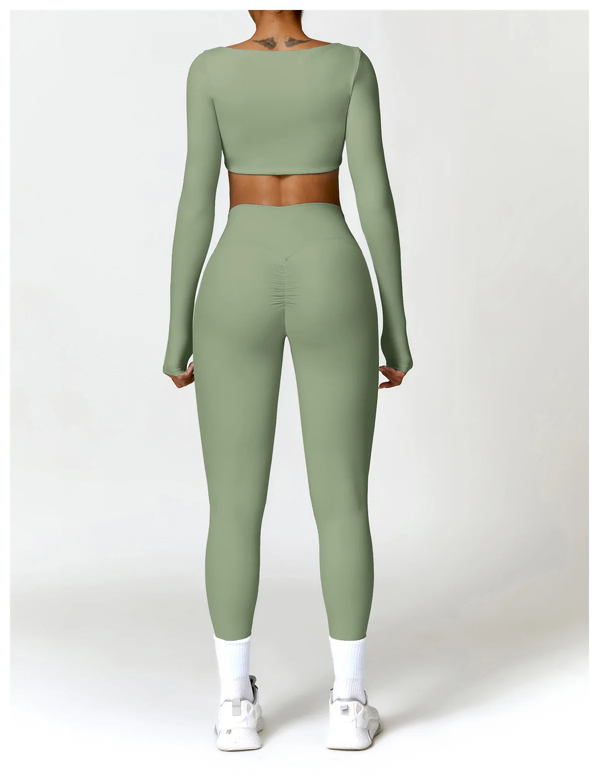 2 Piece Yoga Suit Sports Set Women Quick-Drying Gym Set Tracksuit Running Workout Long Sleeve Sports Shirt Clothing - The Clothing Company Sydney
