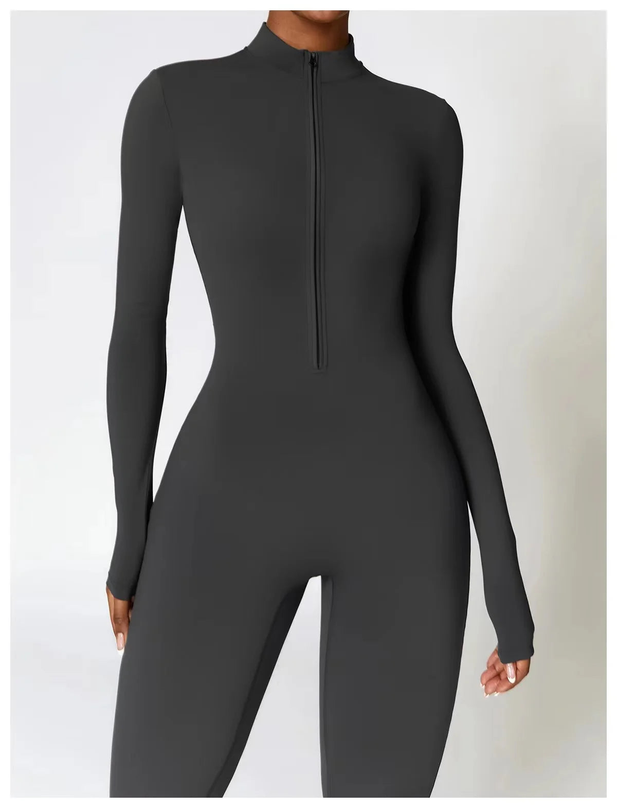 Women's One-piece Yoga Pants Short/Long-sleeved Warm ski Overalls Outerwear High Elastic Cycling Bodybuilding Bodysuit - The Clothing Company Sydney