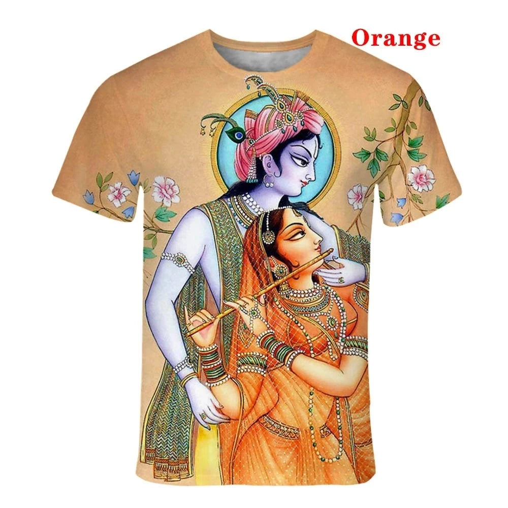 Summer Men Women 3D Print Hindu God Lord Shiva Cool Fashion T Shirt Short Sleeve T-shirt Tops - The Clothing Company Sydney