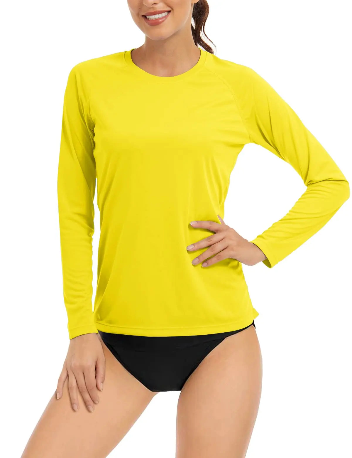 UPF 50+ Sun Skin Protection Quick Dry T-Shirts Women's Long Sleeve Outdoor Performance Tee Shirts Summer Casual Tops - The Clothing Company Sydney